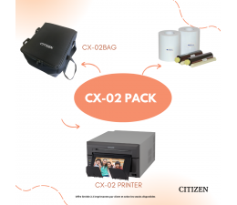 IMPRIMANTE CITIZEN CX-02 PACK PROMO  (+1 CARTON DE 800 TIRAGES 10X15 + SAC DE PROTECTION)