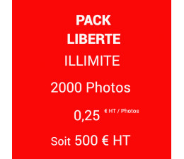 PACK LIBERTE Illimité - 2000 Photos - 0.25 |euros| HT / photo